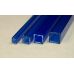 Rab 437-55/3 - Hranol dutý, priehľadný modrý, štvorcový, 4,0 x 4,0 mm, vnútorný rozmer 3,0 x 3,0 mm, jeden kus - dopredaj