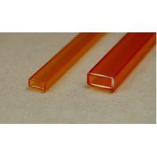 Rab 441-55/3 - Hranol dutý, priehľadný oranžový, obdlžníkový, 3,0 x 6,0 mm, jeden kus - dopredaj