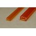 Rab 441-55/3 - Hranol dutý, priehľadný oranžový, obdlžníkový, 3,0 x 6,0 mm, jeden kus - dopredaj