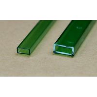 Rab 444-53/3 - Hranol dutý, priehľadný zelený, obdlžníkový, 2,0 x 4,0 mm, jeden kus - dopredaj