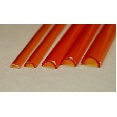 Rab 454-53/3 - Žľab priehľadný oranžový, vonkajší priemer 4,0 mm, vnútorný priemer 2,5 mm, jeden kus