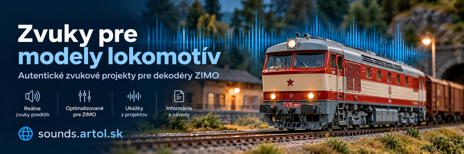 Zvuky pre modely lokomotív. Autentické zvukové projekty pre dekodéry ZIMO.